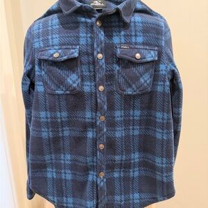Boys O'Neill Blue Plaid Button-Up Flannel Shirt- so cozy!!